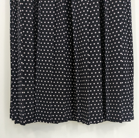 Vintage Navy & White Polka Dot Dress, Size 10 - Picture 7 of 11